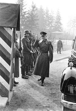 A General saluting in customary Wehrmacht style, January 1941