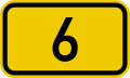 Slovenian route 6 sign