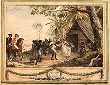 Calinda, dance of the Negroes in America, watercolour by François Aimé Louis Dumoulin
