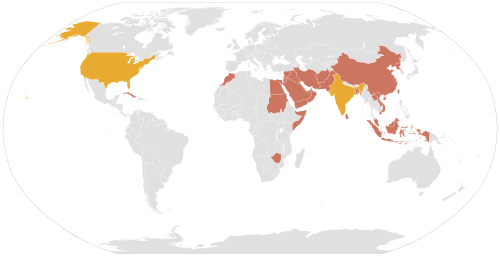Capital punishment for drugs world map.svg