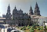 A large cathedral with many towers.