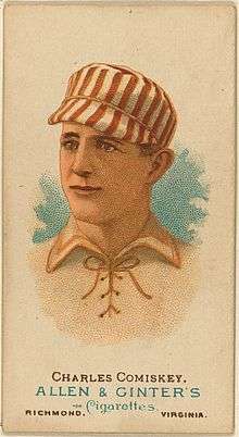 Charles Comiskey's 1887 baseball card from the St. Louis Browns