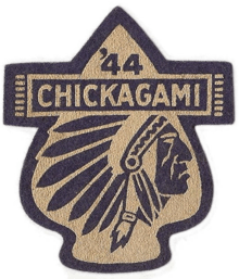 Photograph of a 1944 Camp Chickagami patch.