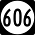 State Route 606 marker