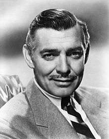 Black and white promo photo of Clark Gable.