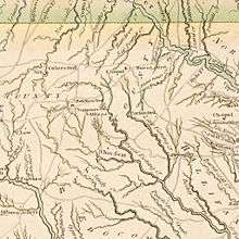 A map showing the general layout of rivers, homes, and settlements in Bute County, North Carolina