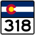 State Highway 318 marker