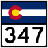 State Highway 347 marker