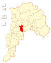 Map of the Hijuelas commune in the Valparaíso Region