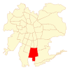 Map of La Pintana commune within Greater Santiago