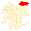 Map of Lo Barnechea commune in Santiago Metropolitan Region