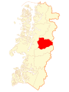 Map of the Río Ibáñez commune in Aisén Region