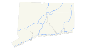 A map of the Interstate Highways in Connecticut