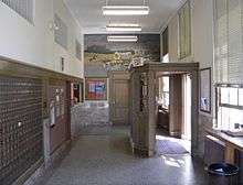 Crawford Post Office lobby, looking east