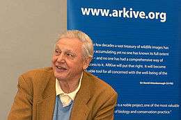 David Attenborough at the launch of Arkive