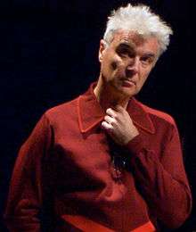 Photo of David Byrne at the 2006 Future of Music Policy Summit in Montreal.