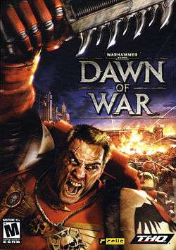 The box art for Dawn of War