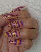 An example of decorated nails.