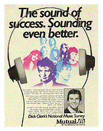 Advertisement including an illustration of headphones, a headshot of a smiling man, illustrations of nine other people, the slogan "The sound of success. Sounding even better", and additional copy.