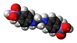 Space-filling model of the difetarsone molecule