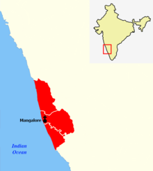Diocese of Mangalore map
