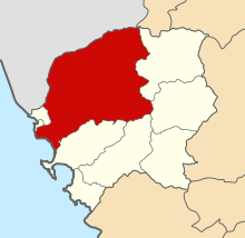 Location of Chimbote in the Santa province
