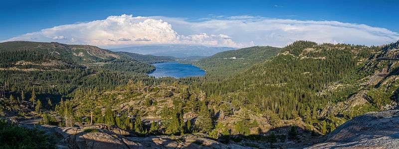 Donner Lake as seen from Donner Pass.