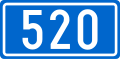 Croatian D520 road shield
