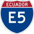 Ecuador Highway 5 marker