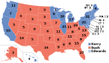 2004 Presidential election results map