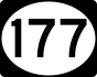 Route 177 marker