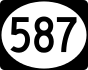 MS Highway 587 marker