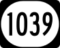 Kentucky Route 1039 marker
