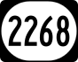 Kentucky Route 2268 marker