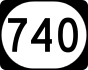 Kentucky Route 740 marker