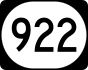 Kentucky Route 922 marker
