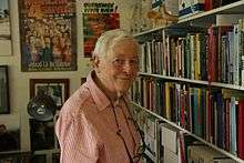 Eric Avebury in his office at his home in South London in 2014