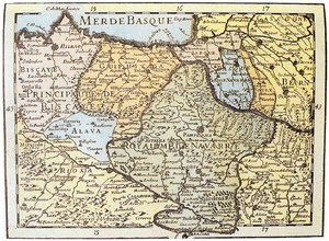Euskal Herriko mapa, A. H. Jaillot-ek egina (XVIII. mendea)