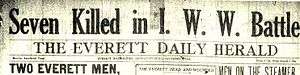 Everett massacre newspaper headline