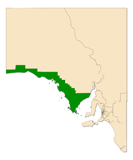 Map of South Australia with electoral district of Flinders highlighted