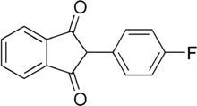 Structural formula of fluindione