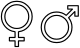 Gender symbols.