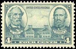 Robert E. Lee, Stonewall Jackson and Stratford Hall, Army Issue of 1936