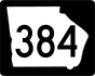 State Route 384 marker