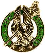 Former United States Army Gold Recruiter Badge