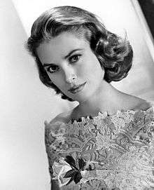 Black-and-white photo of Grace Kelly.