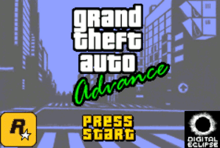 Game title screen showing Grand Theft Auto Advance logo