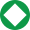White rhombus in green background