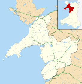 Map of Gwynedd within Wales