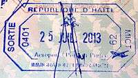 Exit stamp